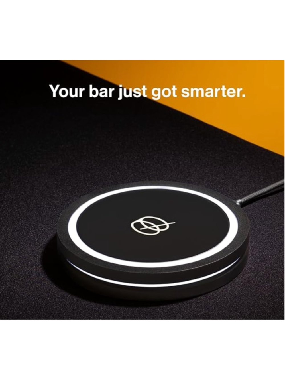 Barsys Black Smart Coaster – Portable Cocktail Maker & Drink Mixer
